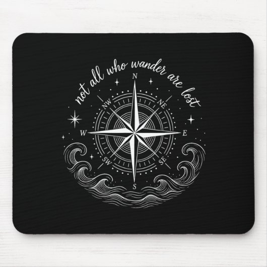 Nautisches Kompassrosendesign mit inspirierend Mousepad (Vorne)