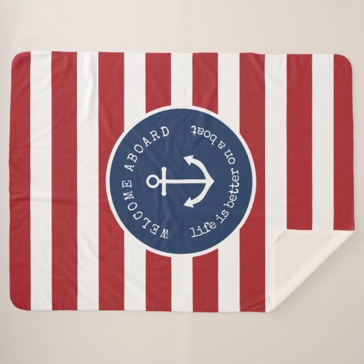 Nautisches Leben ist besser auf einer Bootsdecke G Sherpadecke (Vorderseite (Horizontal))