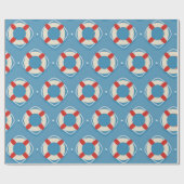 Nautisches Lebensmuster Geschenkpapier (Flach)
