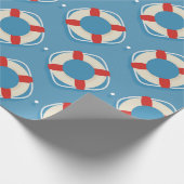 Nautisches Lebensmuster Geschenkpapier (Ecke)