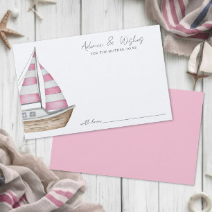 Nautisches Mädchen-Baby-Shower-Ratschlag-Wunschkar