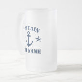 Nautisches mattiertes Glas Bier Tasse Geschenk für (Vorderseite Links)