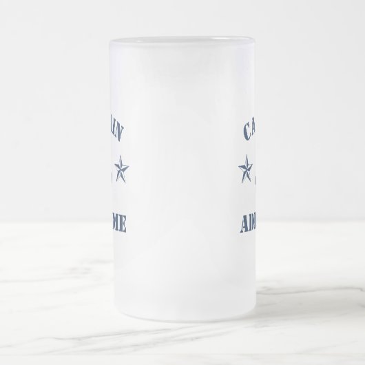Nautisches mattiertes Glas Bier Tasse Geschenk für (Mittel)