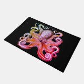 Nautisches Meer Octopus Dekoration Fußmatte (Schrägansicht)