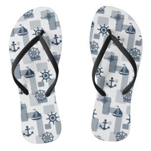 Nautisches Muster Badesandalen