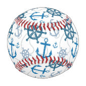 Nautisches Muster Baseball (Vorderseite)