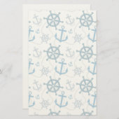 Nautisches Muster Briefpapier (Vorne/Hinten)