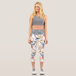 Nautisches Muster des Fun Sea Life Capri Leggings