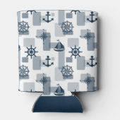 Nautisches Muster Dosenkühler (Rückseite)