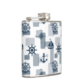 Nautisches Muster Flachmann (Rechts)