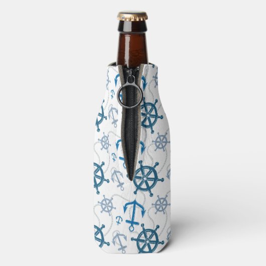 Nautisches Muster Flaschenkühler (Flasche Rückseite)