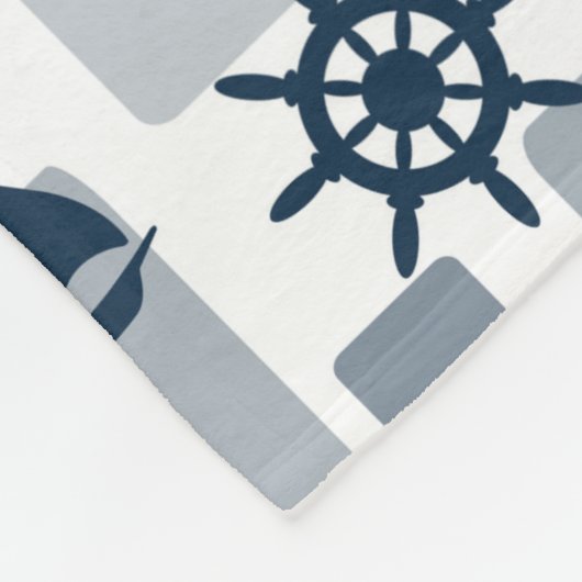 Nautisches Muster Fleecedecke (Ecke)