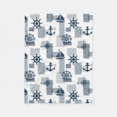 Nautisches Muster Fleecedecke (Vorderseite)