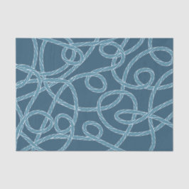 Nautisches Muster für blaue Rope Seidenpapier