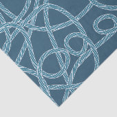 Nautisches Muster für blaue Rope Seidenpapier (Ausschnitt)