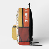 Nautisches Muster für individuelle Name und Text Bedruckter Rucksack (Rechts)