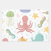 Nautisches Muster für Kinder Geschenkpapier Set (Vorderseite)