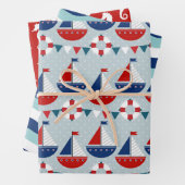 Nautisches Muster für Kinder Geschenkpapier Set (Beispiel)