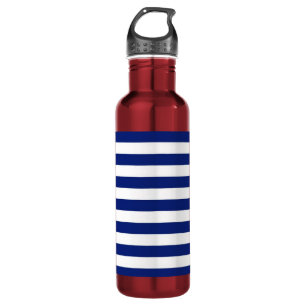 Nautisches Muster für Navy Stripes Edelstahlflasche