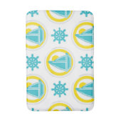 Nautisches Muster für Segelboote Badematte (Vorderseite Vertikal)