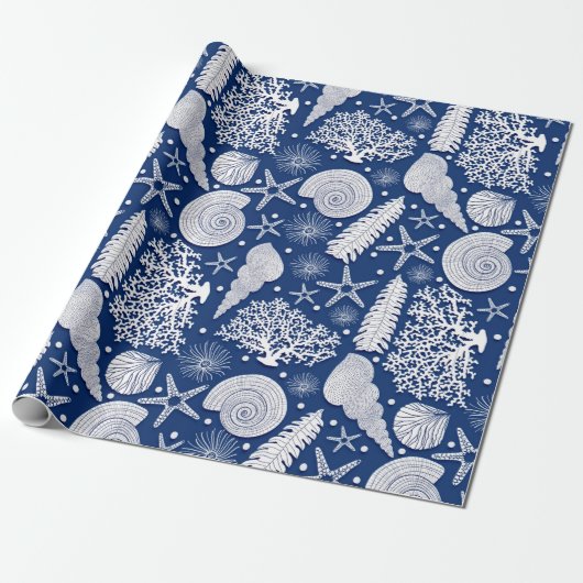 Nautisches Muster Geschenkpapier (Ungerollt)