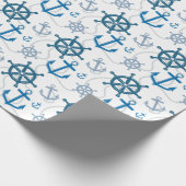 Nautisches Muster Geschenkpapier (Ecke)