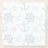 Nautisches Muster Glasuntersetzer (Rückseite)