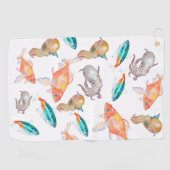 Nautisches Muster Golfhandtuch (Horizontal)