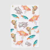 Nautisches Muster Golfhandtuch (Vorderseite)