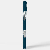 Nautisches Muster in Weiß und Marine Case-Mate iPhone Hülle (Rückseite / Rechts)