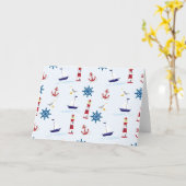 Nautisches Muster Karte (Gelbe Blume)