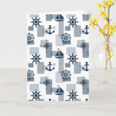 Nautisches Muster Karte (Gelbe Blume)