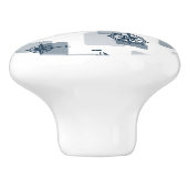 Nautisches Muster Keramikknauf (Seitenansicht)