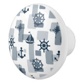 Nautisches Muster Keramikknauf (Rechts)