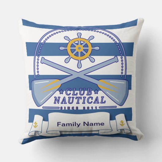 Nautisches Muster Kissen (Rückseite)