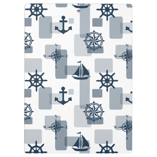 Nautisches Muster Klemmbrett (Rückseite)
