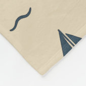 Nautisches Muster mit Anchor Sailboat Compass Fleecedecke (Ecke)