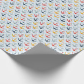 Nautisches Muster mit Ankern Geschenkpapier (Ecke)