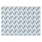 Nautisches Muster mit Delphinen und Fischen Tischdecke (Vorderseite (Horizontal))