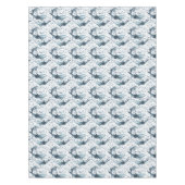 Nautisches Muster mit Delphinen und Fischen Tischdecke (Vorderseite)