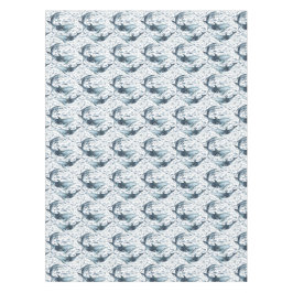 Nautisches Muster mit Delphinen und Fischen Tischdecke