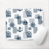 Nautisches Muster Mousepad (Mit Mouse)