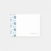 Nautisches Muster Post-it Klebezettel (Vorderseite)