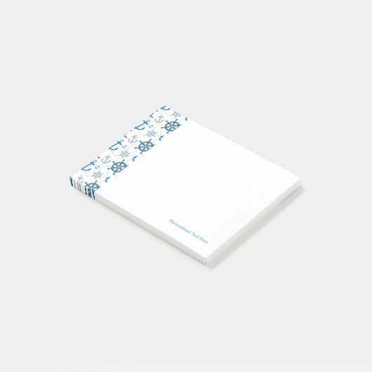 Nautisches Muster Post-it Klebezettel (angewinkelt)