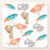 Nautisches Muster Rechteckiger Pappuntersetzer (Vorderseite)