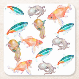 Nautisches Muster Rechteckiger Pappuntersetzer