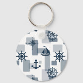 Nautisches Muster Schlüsselanhänger (Vorderseite)