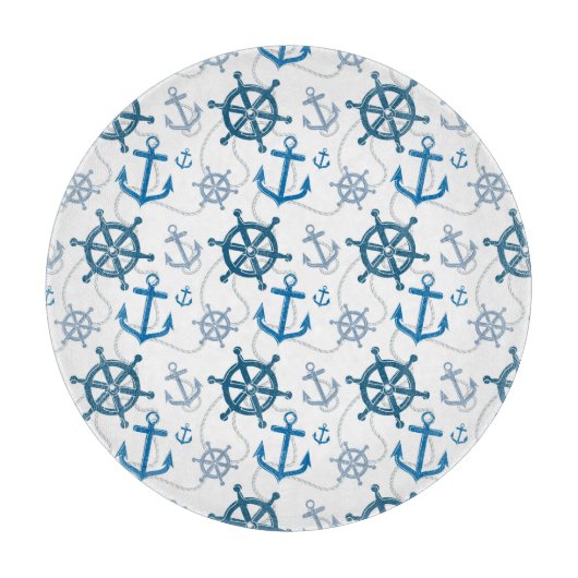 Nautisches Muster Schneidebrett (Vorderseite)