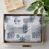 Nautisches Muster Seidenpapier (Geschenk)