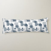 Nautisches Muster Seitenschläferkissen (Rückseite)